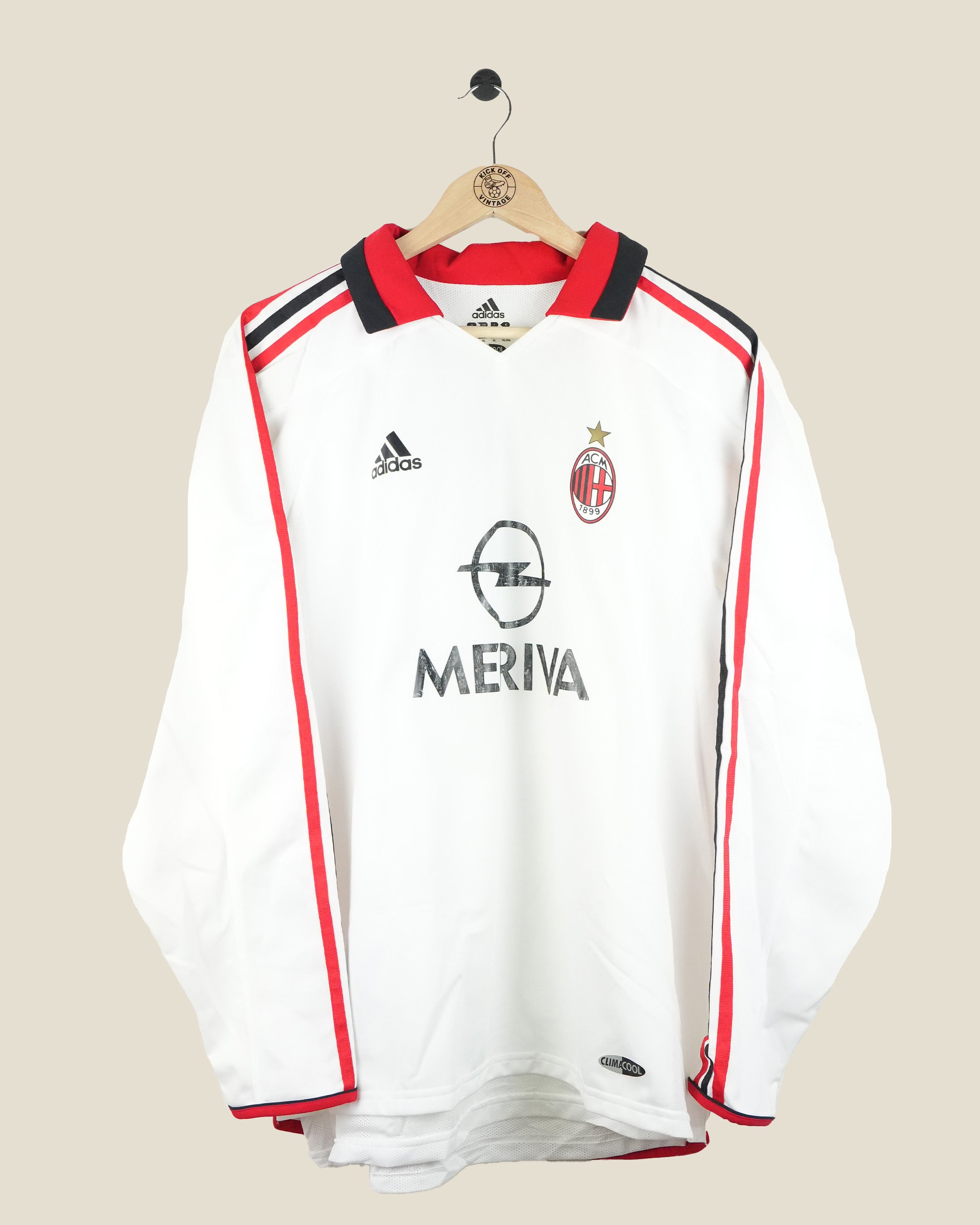 AC MILAN 2003/04 KAKA AWAY PLAYER ISSUE L/S WITH ORIGINAL TAGS SHIRT (XL) ADIDAS