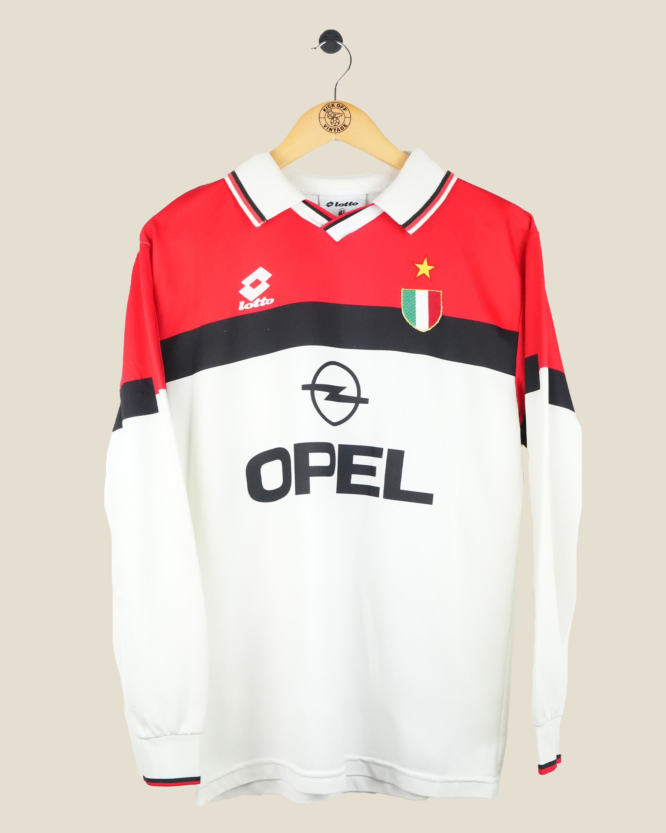 AC MILAN 1994/95 AWAY L/S SHIRT (M) LOTTO