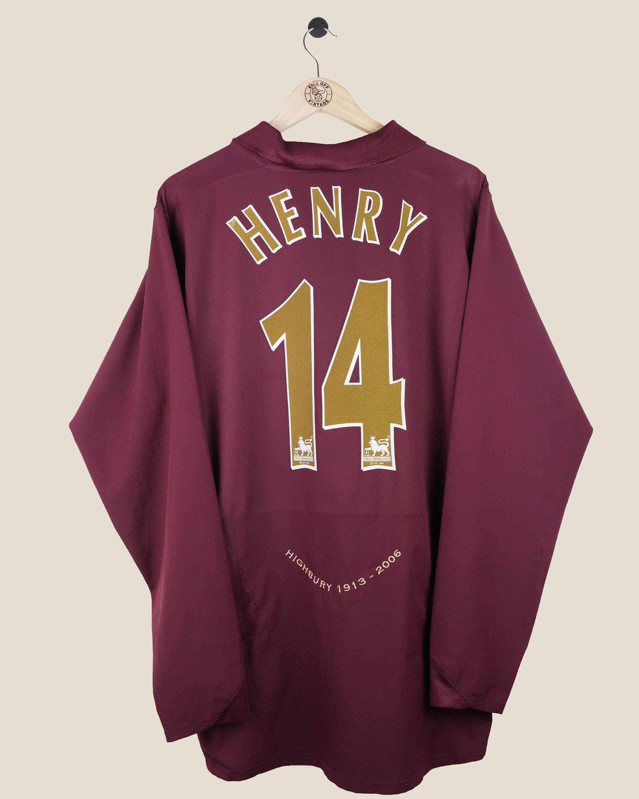 ARSENAL 2005/06 HENRY HOME L/S SHIRT (XL) NIKE