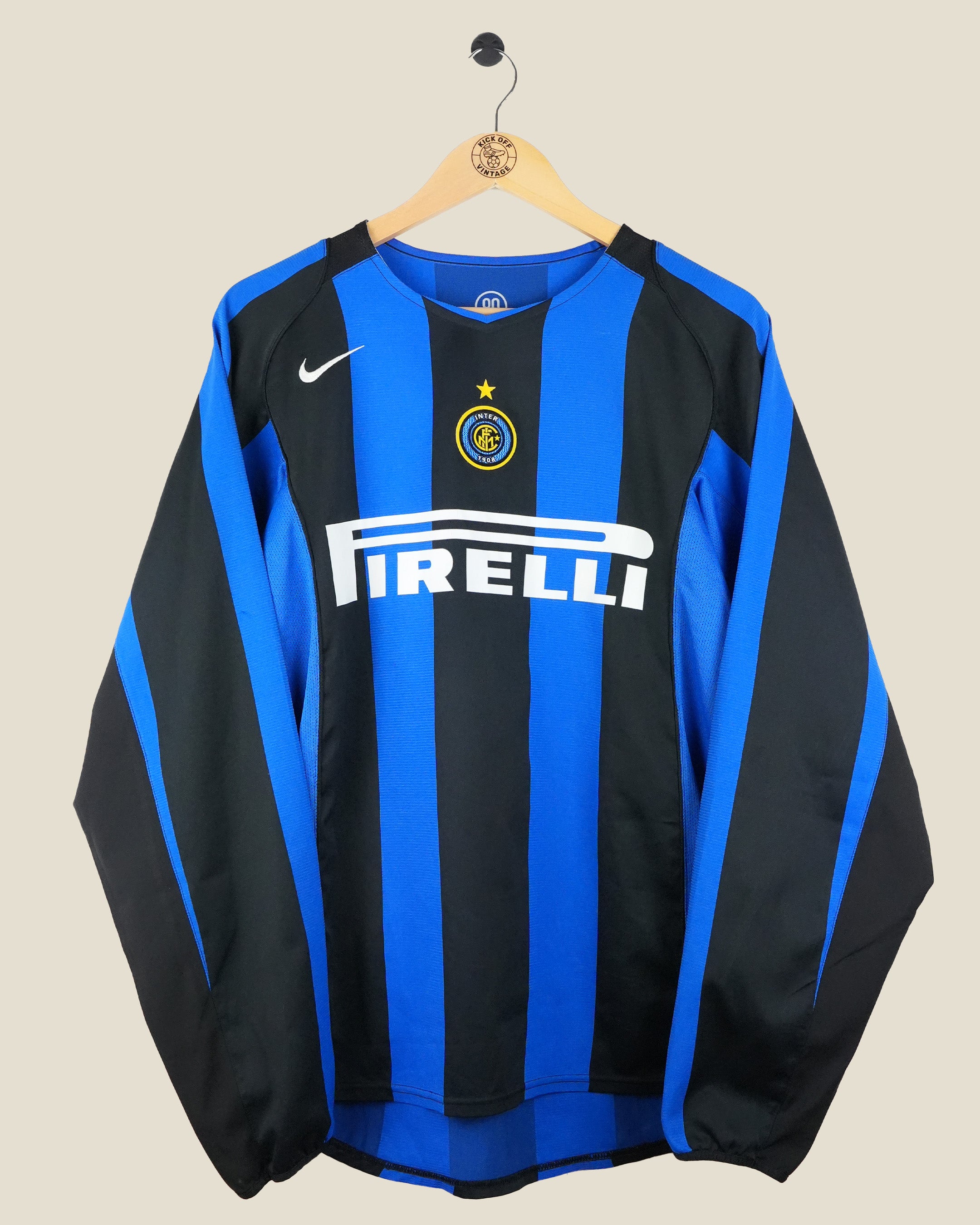 INTER MILAN 2004/05 ADRIANO HOME L/S SHIRT (M) NIKE