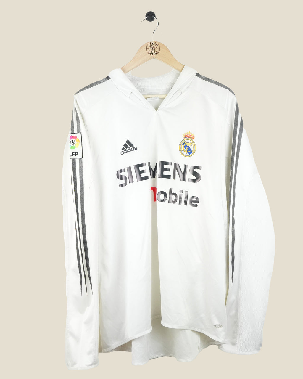 REAL MADRID 2004/05 BECKHAM HOME L/S SHIRT (L) ADIDAS