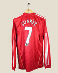 LIVERPOOL 2010/12 SUAREZ HOME L/S SHIRT (M) ADIDAS