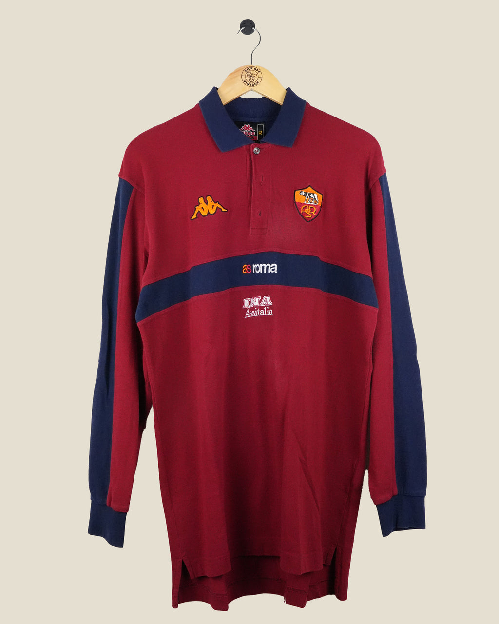 AS ROMA 2000/02 TRAINING SHIRT L/S + PANTS (XL) KAPPA