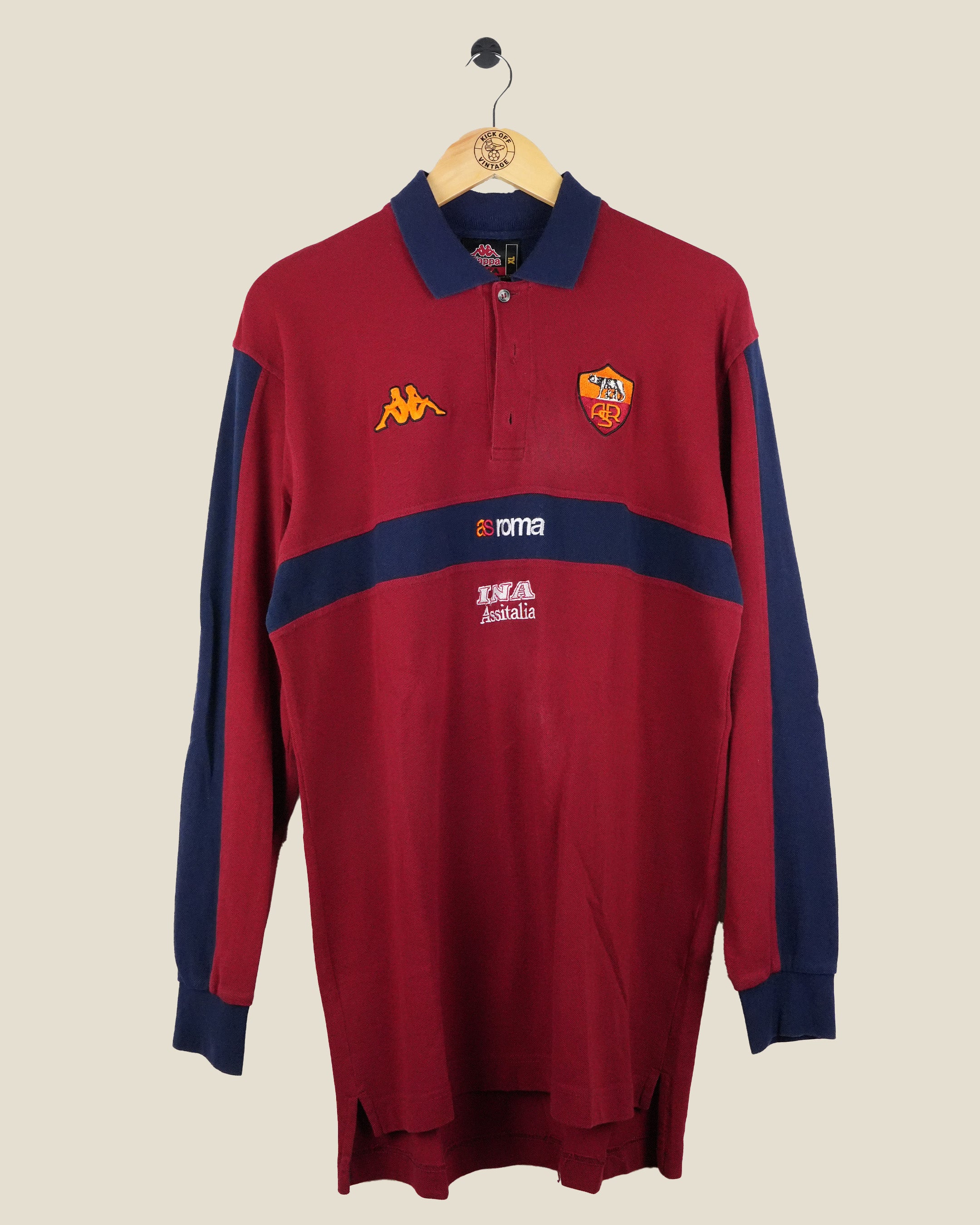 AS ROMA 2000/02 TRAINING SHIRT L/S + PANTS (XL) KAPPA
