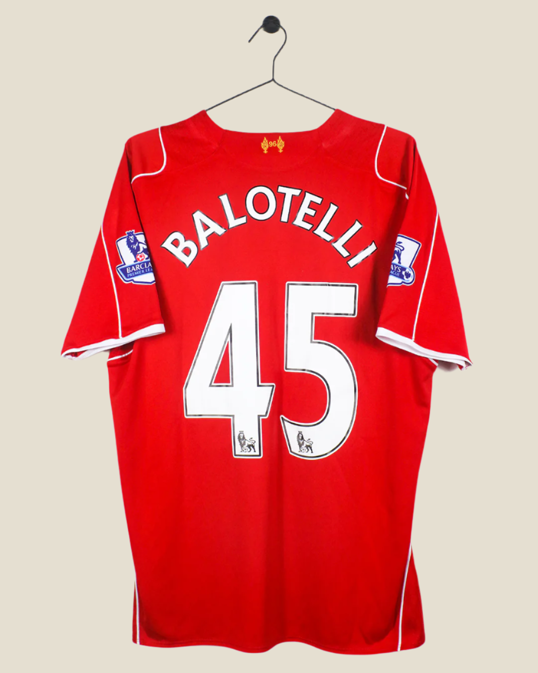 LIVERPOOL 2014/2015 BALOTELLI #45 HOME SHIRT (L)