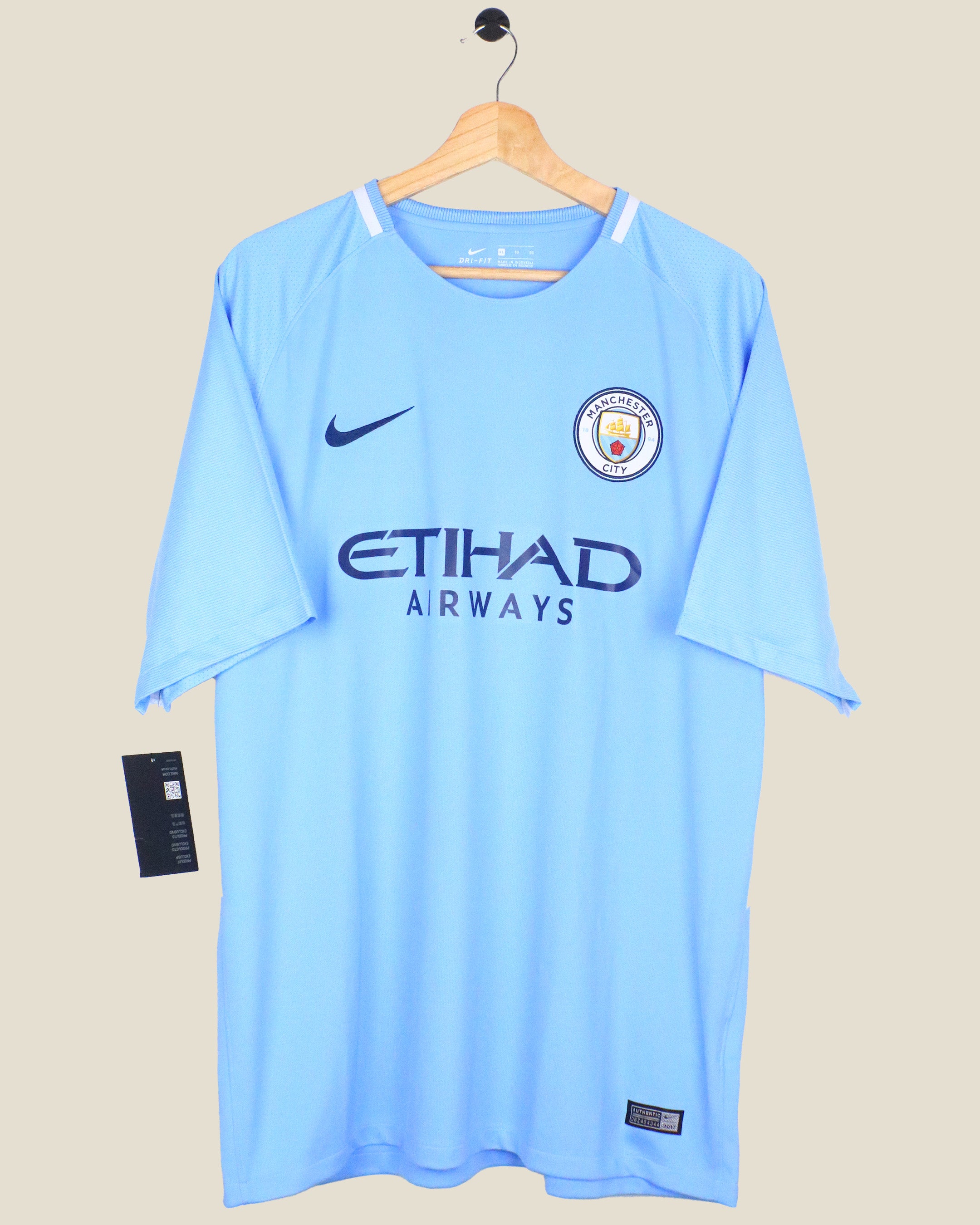 MANCHESTER CITY 2017/18 DE BRUYNE HOME BNWT (XL) NIKE