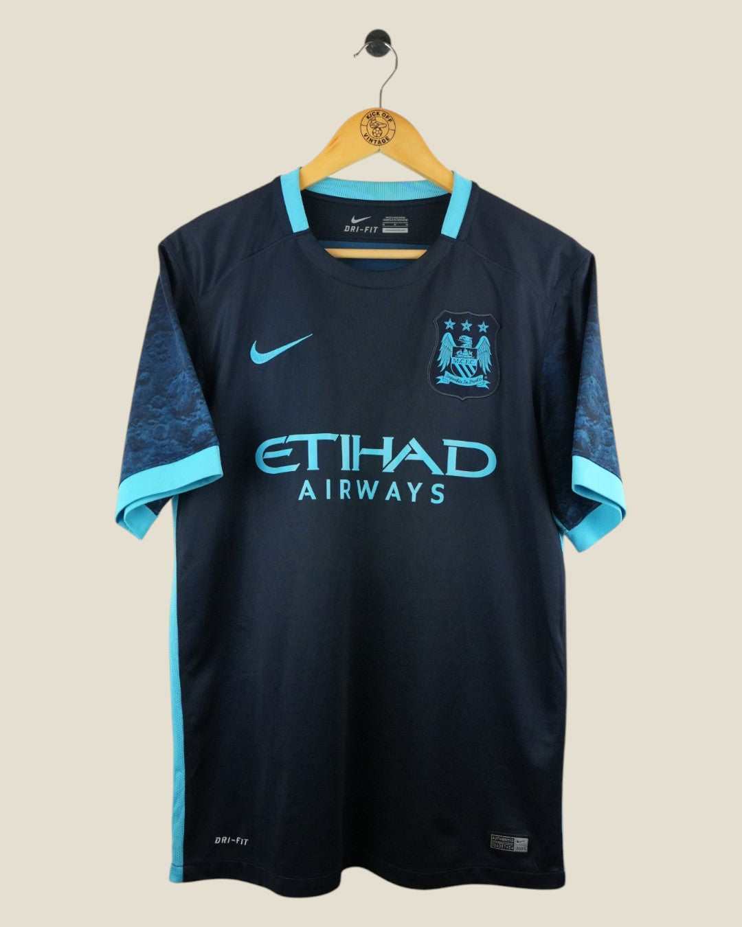 MANCHESTER CITY 2015/16 AGUERO AWAY SHIRT (M) NIKE