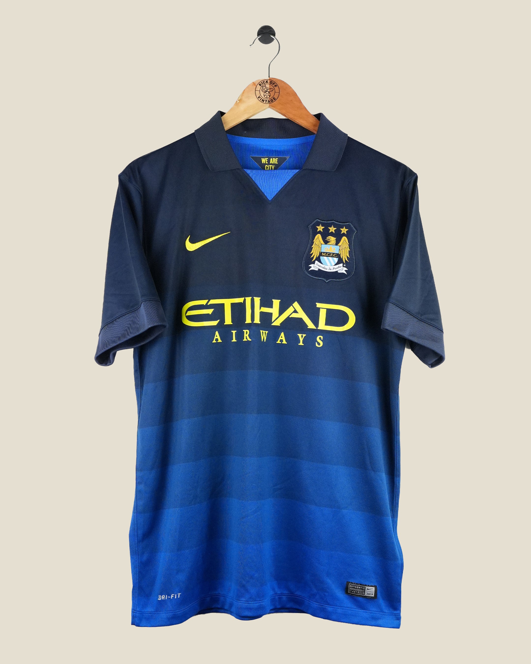 MANCHESTER CITY 2014/15 FERNANDINHO AWAY SHIRT (M) NIKE