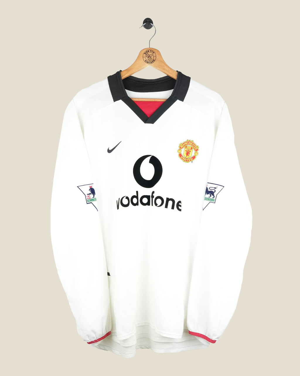 MANCHESTER UNITED 2002/03 BECKHAM AWAY L/S SHIRT (L) NIKE