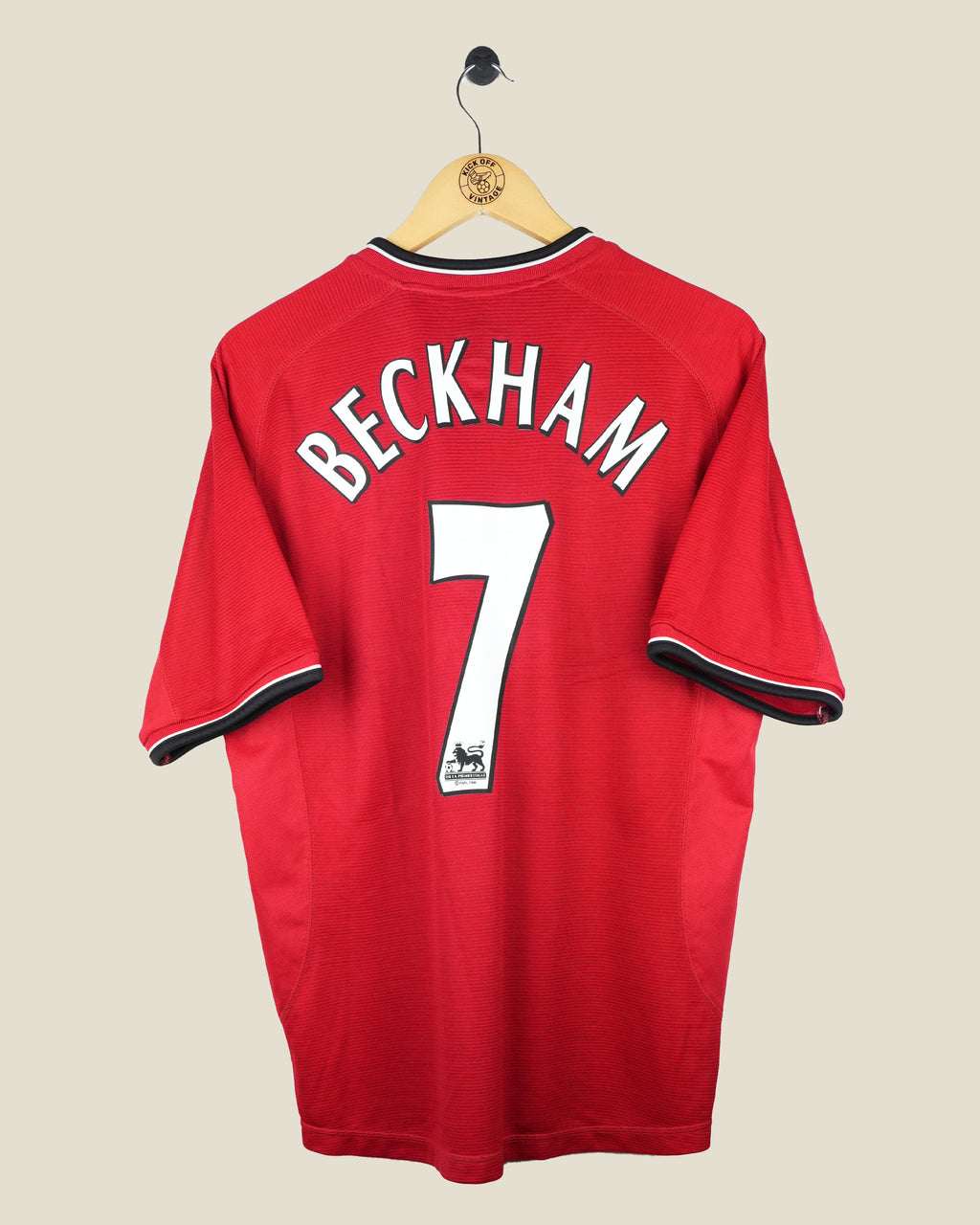 MANCHESTER UNITED 2000/02 BECKHAM HOME SHIRT (L) UMBRO