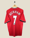 MANCHESTER UNITED 2000/02 BECKHAM HOME SHIRT (L) UMBRO