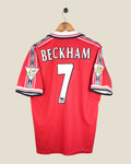 MANCHESTER UNITED 1998/99 BECKHAM HOME SHIRT (L) UMBRO