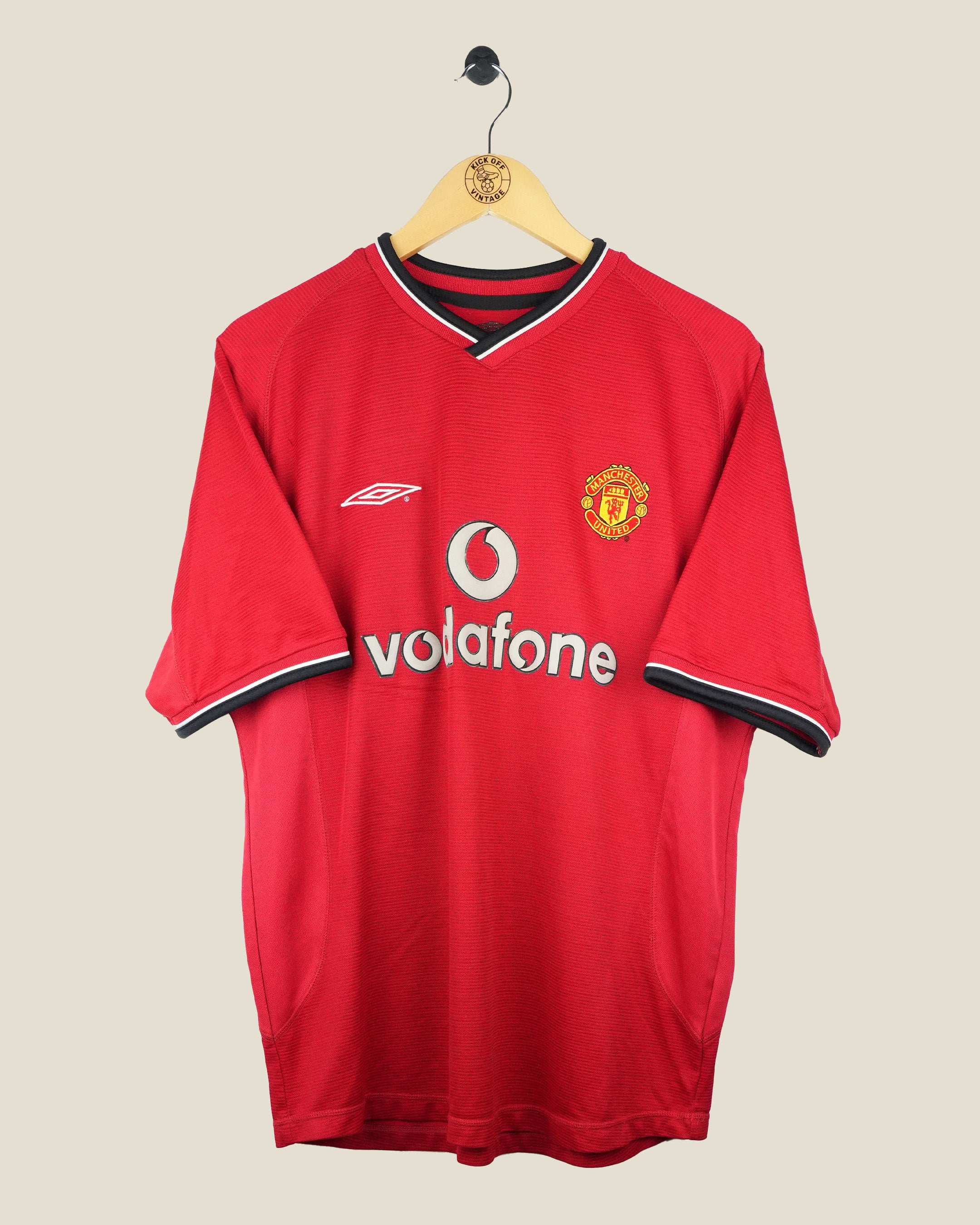MANCHESTER UNITED 2000/02 BECKHAM HOME SHIRT (L) UMBRO