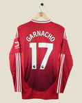 MANCHESTER UNITED 2024/25 GARNACHO HOME SHIRT BNWT L/S (S) ADIDAS
