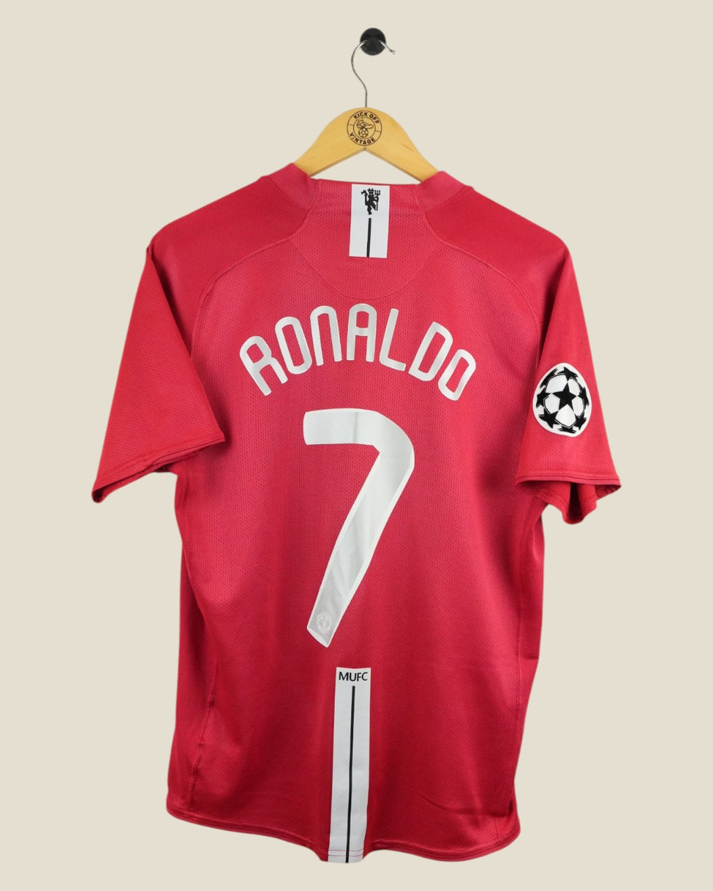 MANCHESTER UNITED 2007/08 RONALDO HOME SHIRT UCL (M) NIKE