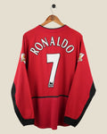 MANCHESTER UNITED 2003/04 RONALDO HOME SHIRT L/S (L) NIKE