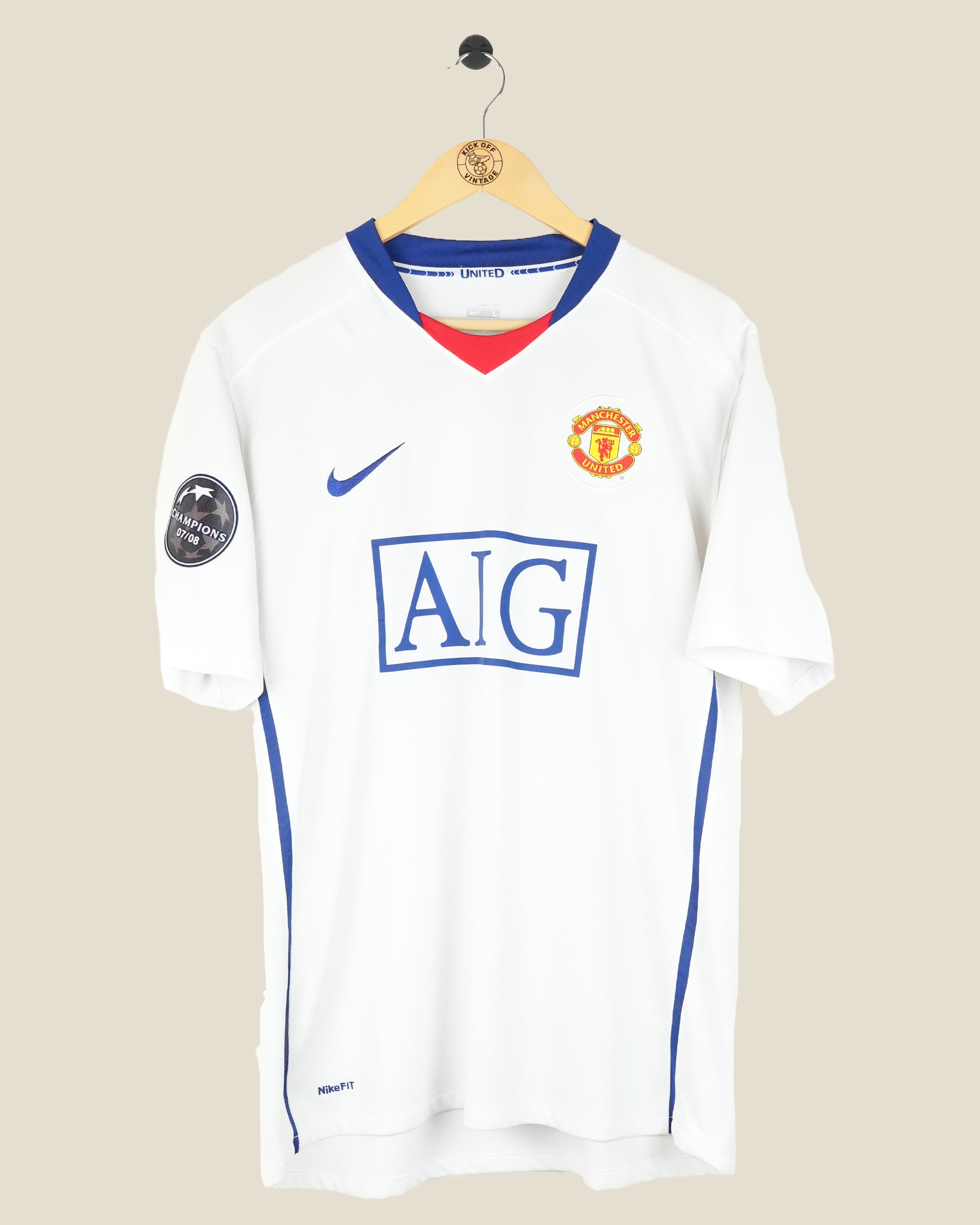 MANCHESTER UNITED 2008/09 RONALDO UCL AWAY SHIRT (L) NIKE