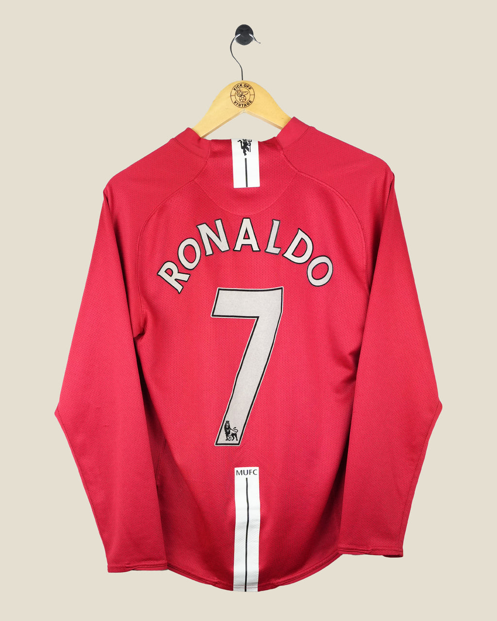 MANCHESTER UNITED 2007/08 RONALDO HOME L/S SHIRT (M) NIKE