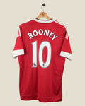 MANCHESTER UNITED 2015/16 ROONEY HOME SHIRT (L) ADIDAS