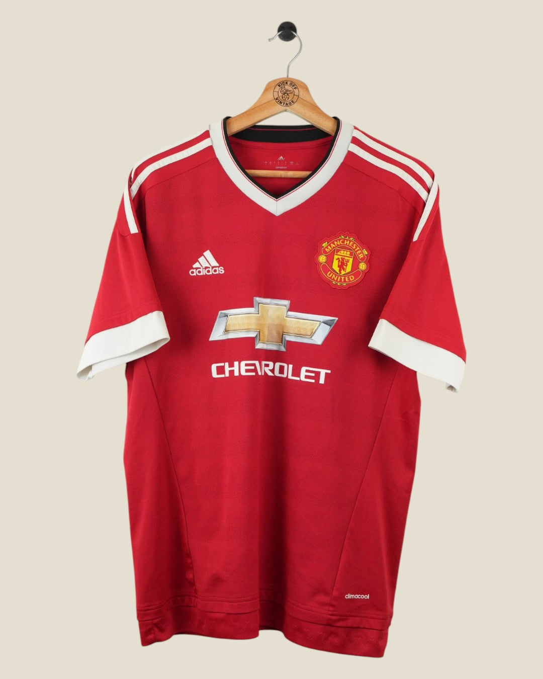 MANCHESTER UNITED 2015/16 ROONEY HOME SHIRT (L) ADIDAS