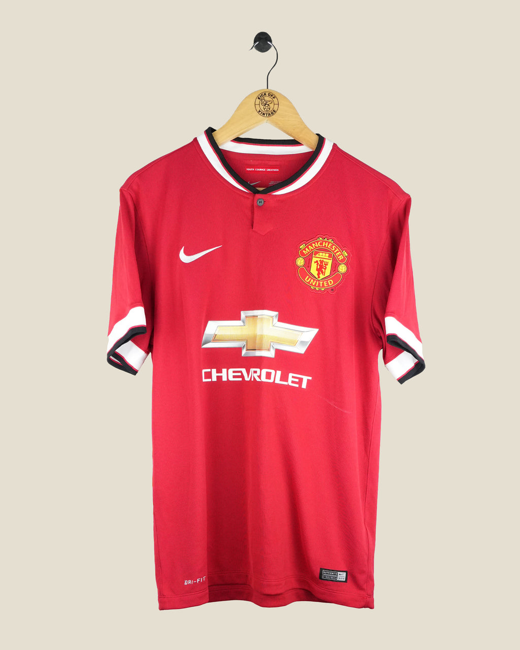 MANCHESTER UNITED 2014/15 VAN PERSIE HOME SHIRT (M) NIKE