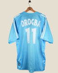 OLYMPIQUE MARSEILLE 2003/04 DROGBA AWAY SHIRT (L) ADIDAS