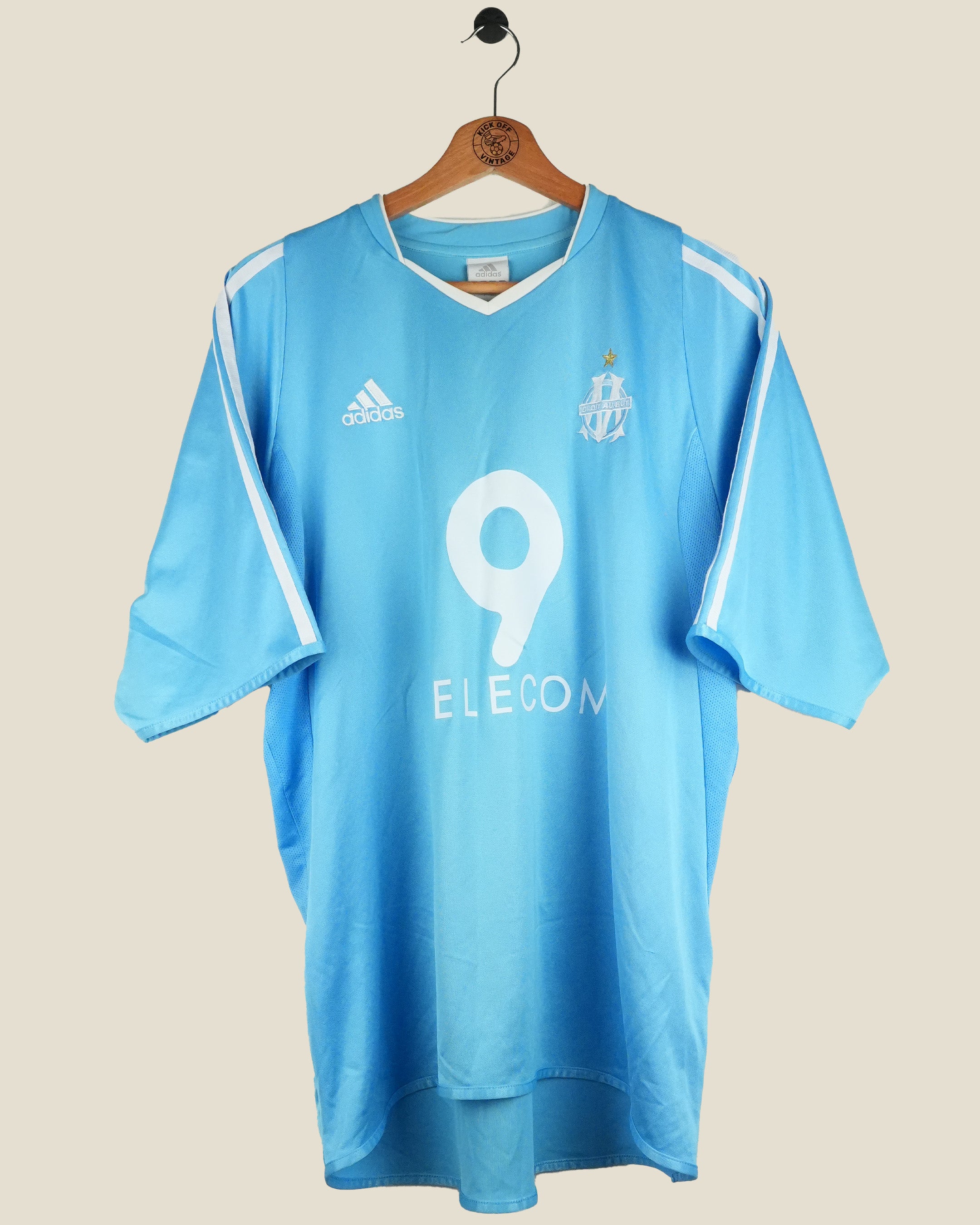 OLYMPIQUE MARSEILLE 2003/04 DROGBA AWAY SHIRT (L) ADIDAS