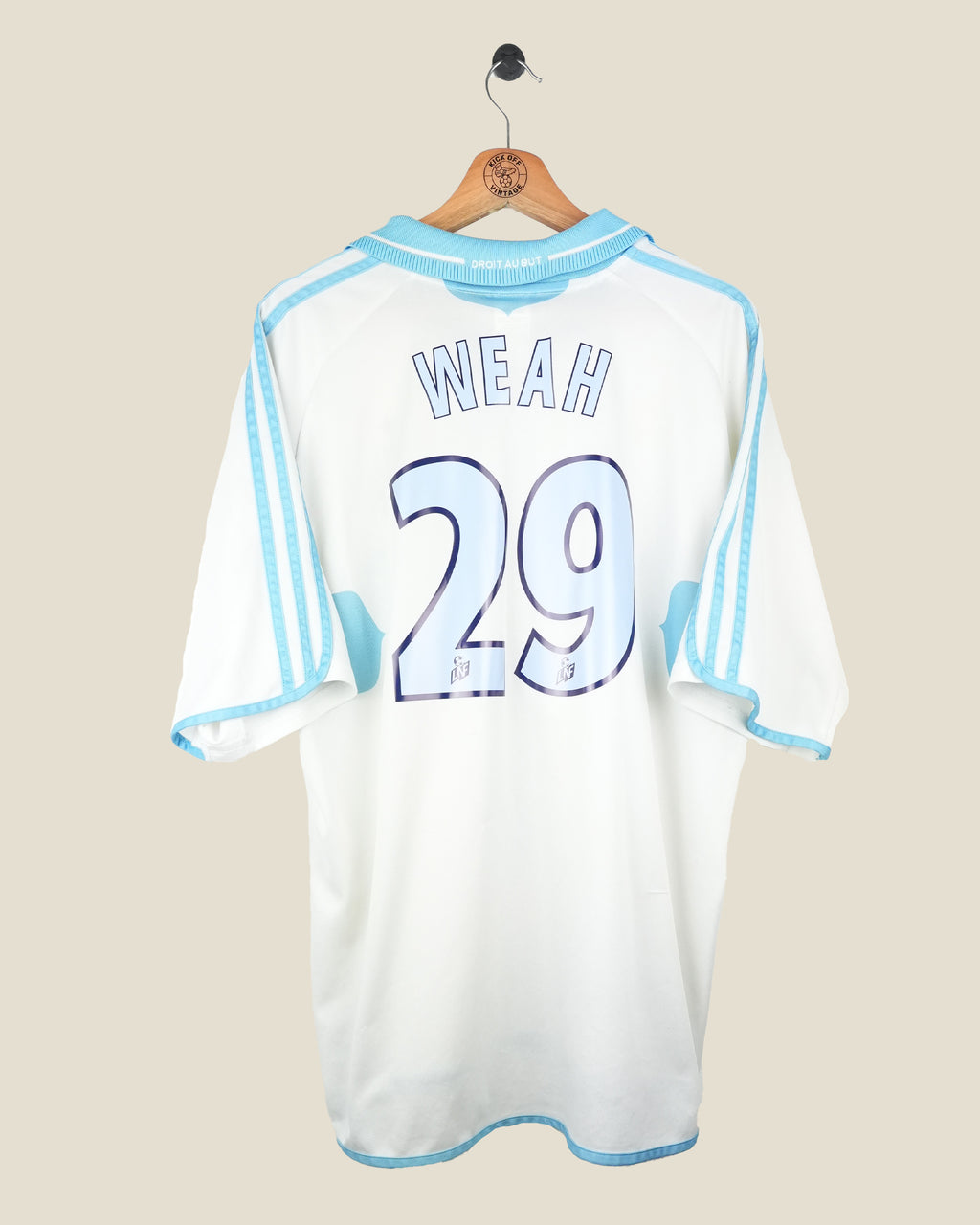 OLYMPIQUE MARSEILLE 2000/01 WEAH HOME SHIRT (XL) ADIDAS