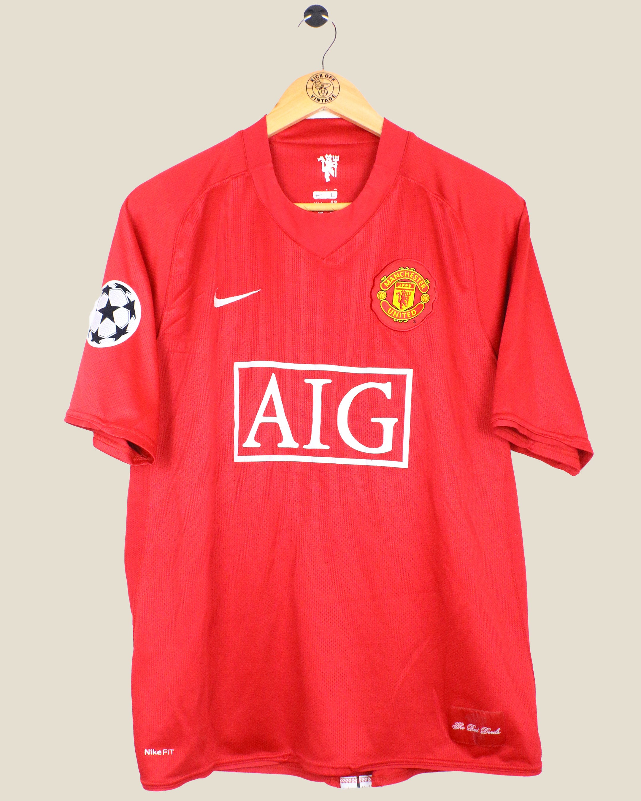 MANCHESTER UNITED 2007/08 RONALDO UCL HOME (L) NIKE