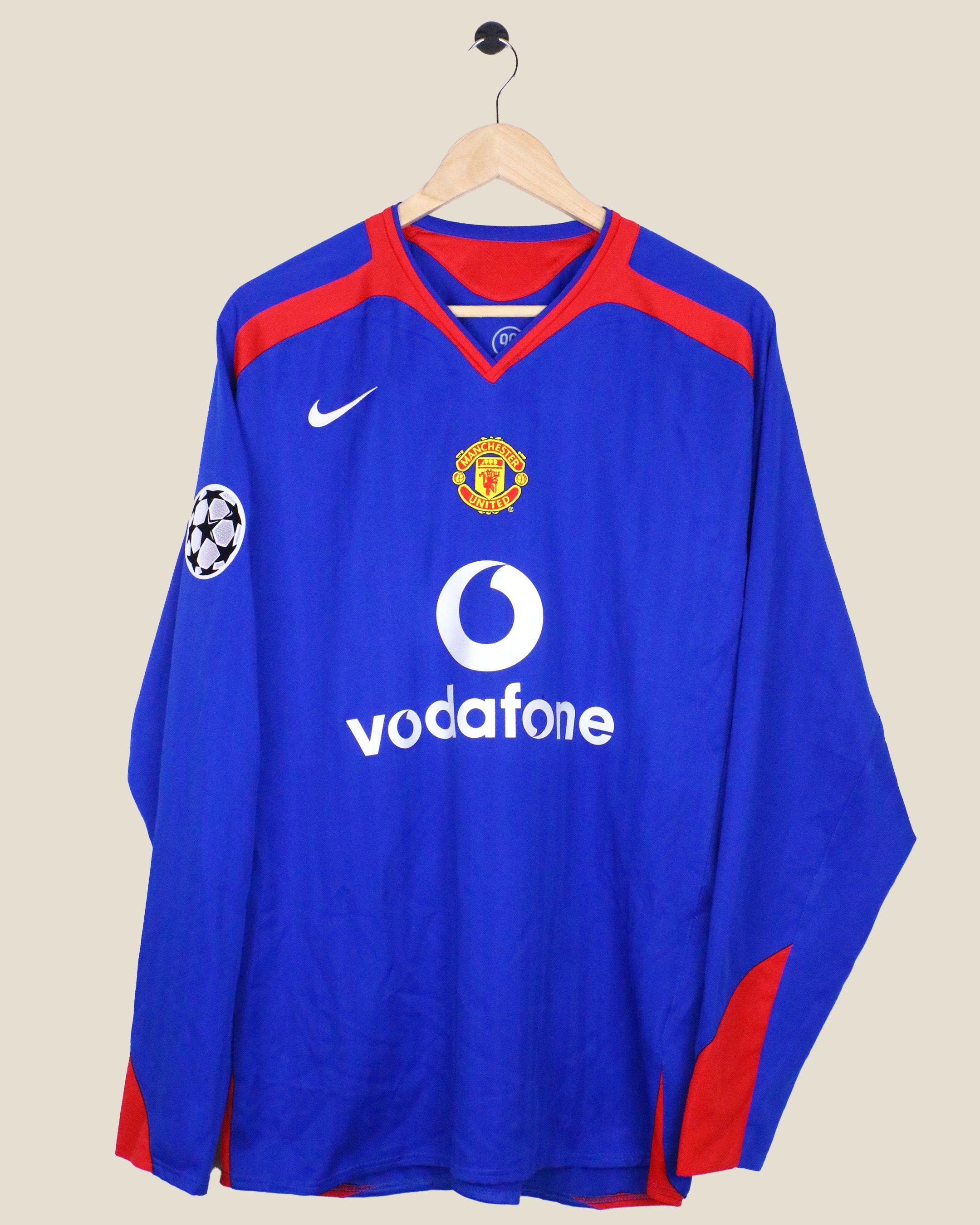 MANCHESTER UNITED 2005/06 RONALDO AWAY UCL L/S (XL) NIKE