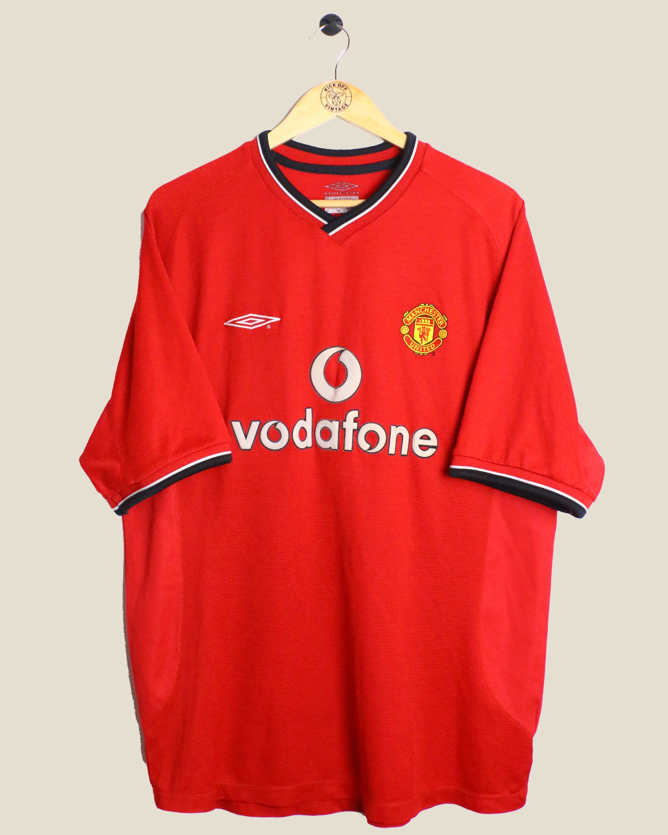 MANCHESTER UNITED 2000/02 BECKHAM HOME (XL) UMBRO