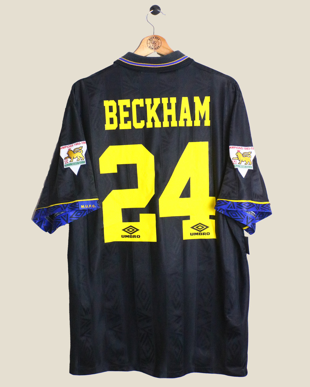 MANCHESTER UNITED 1993/95 BECKHAM AWAY (XL) UMBRO
