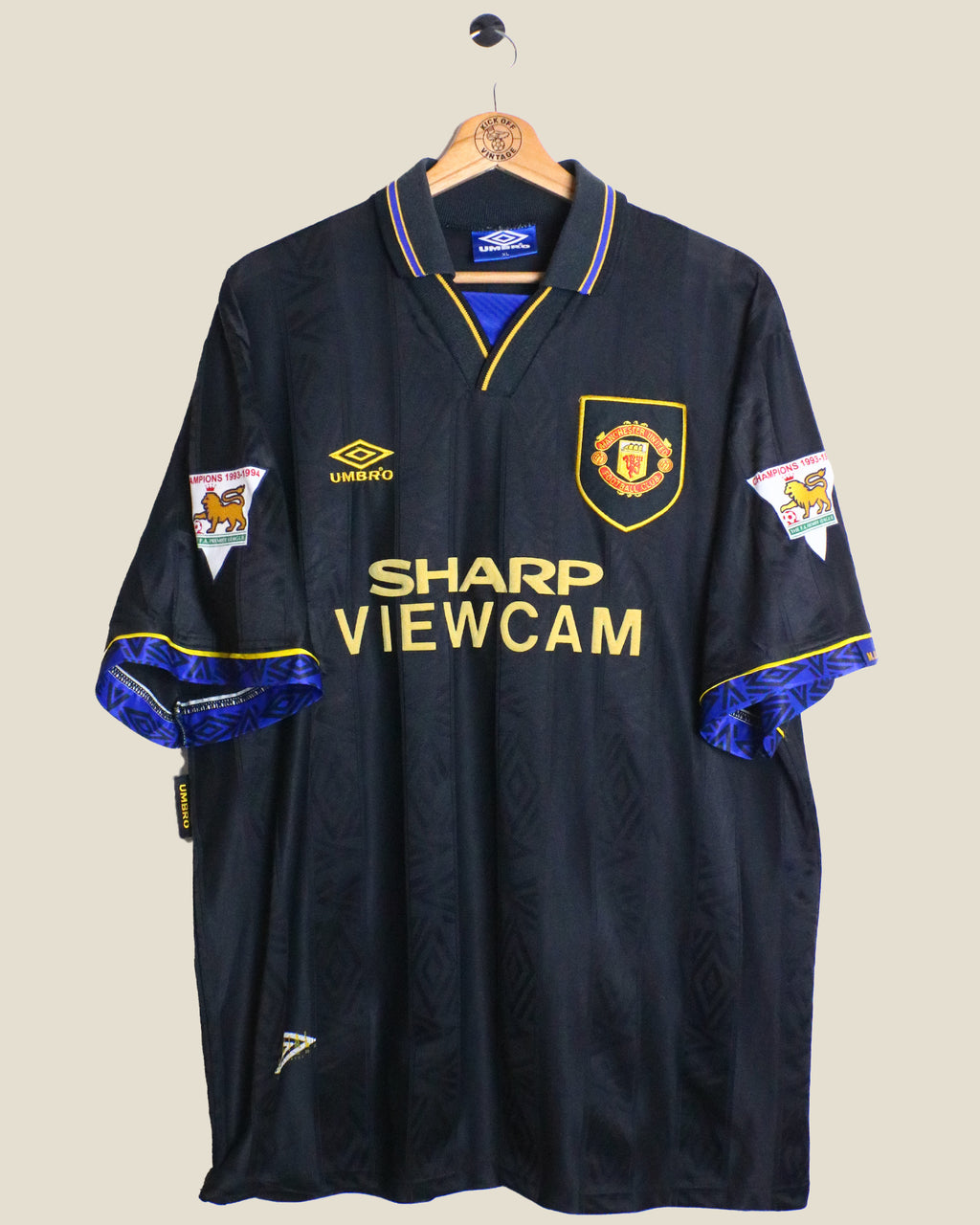 MANCHESTER UNITED 1993/95 BECKHAM AWAY (XL) UMBRO