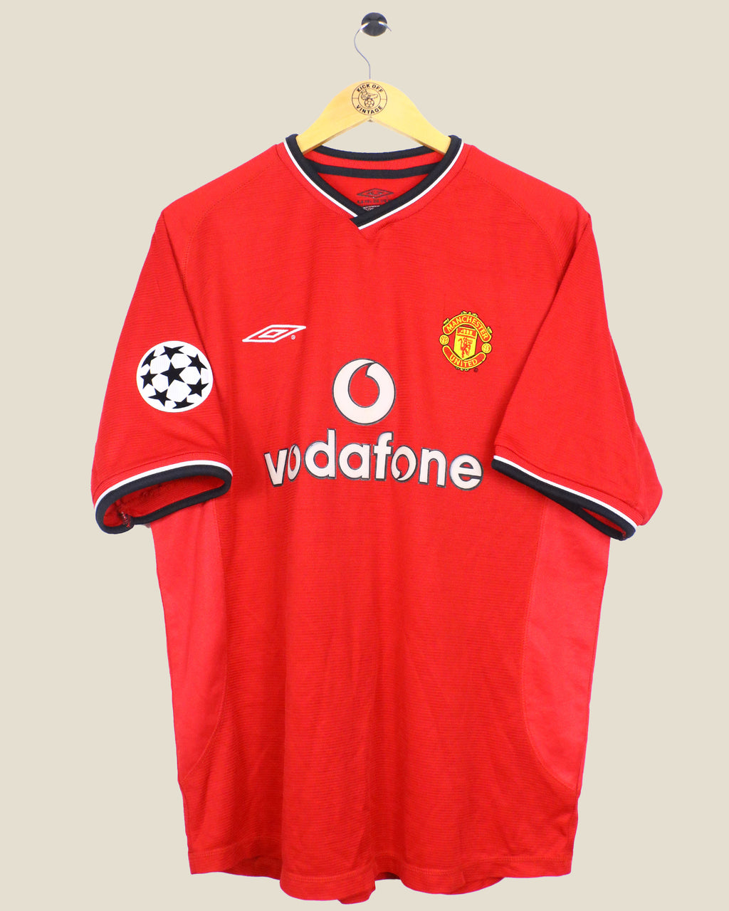 MANCHESTER UNITED 2000/01 BECKHAM UCL HOME (L) UMBRO