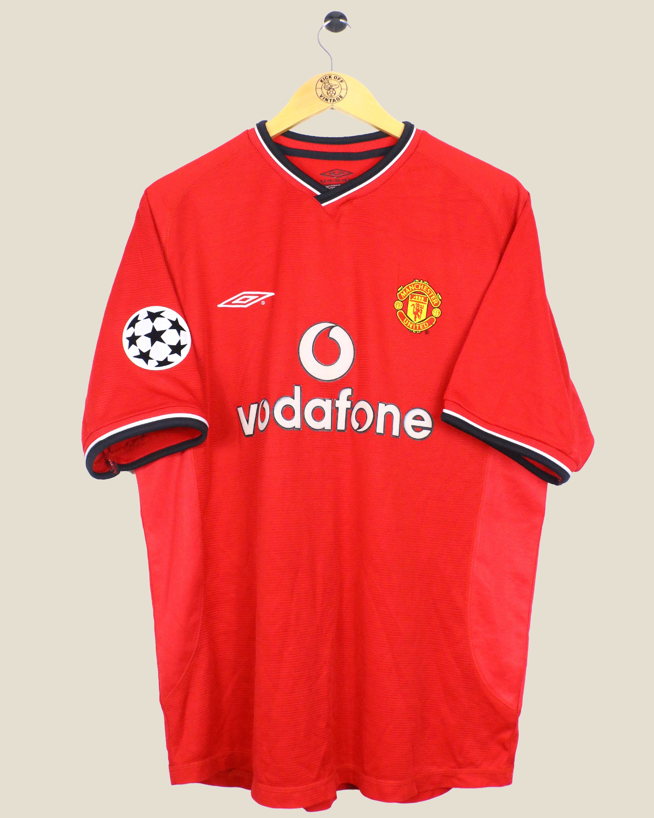 MANCHESTER UNITED 2000/01 BECKHAM UCL HOME (L) UMBRO