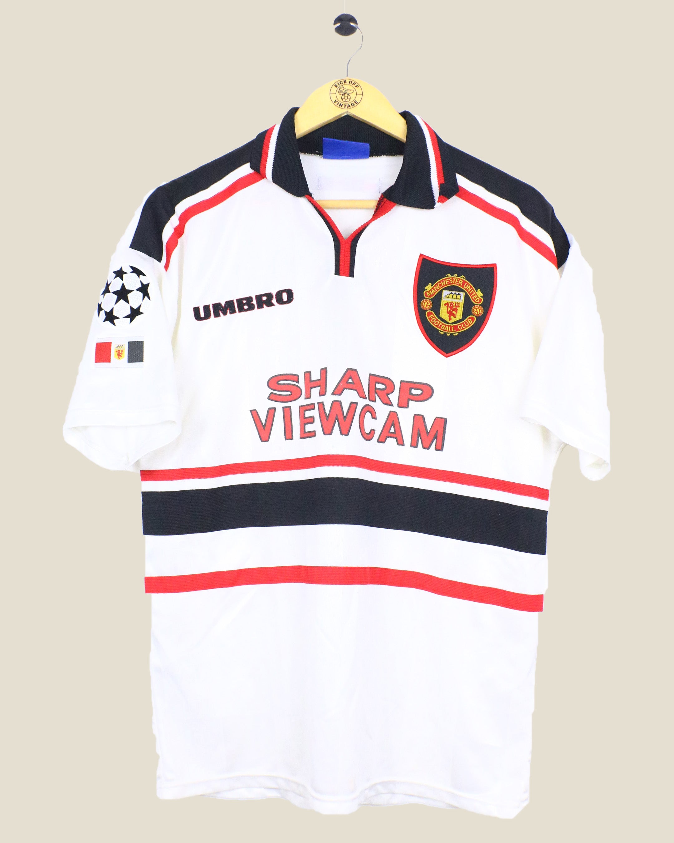 MANCHESTER UNITED 1997/98 BECKHAM UCL AWAY (M) UMBRO