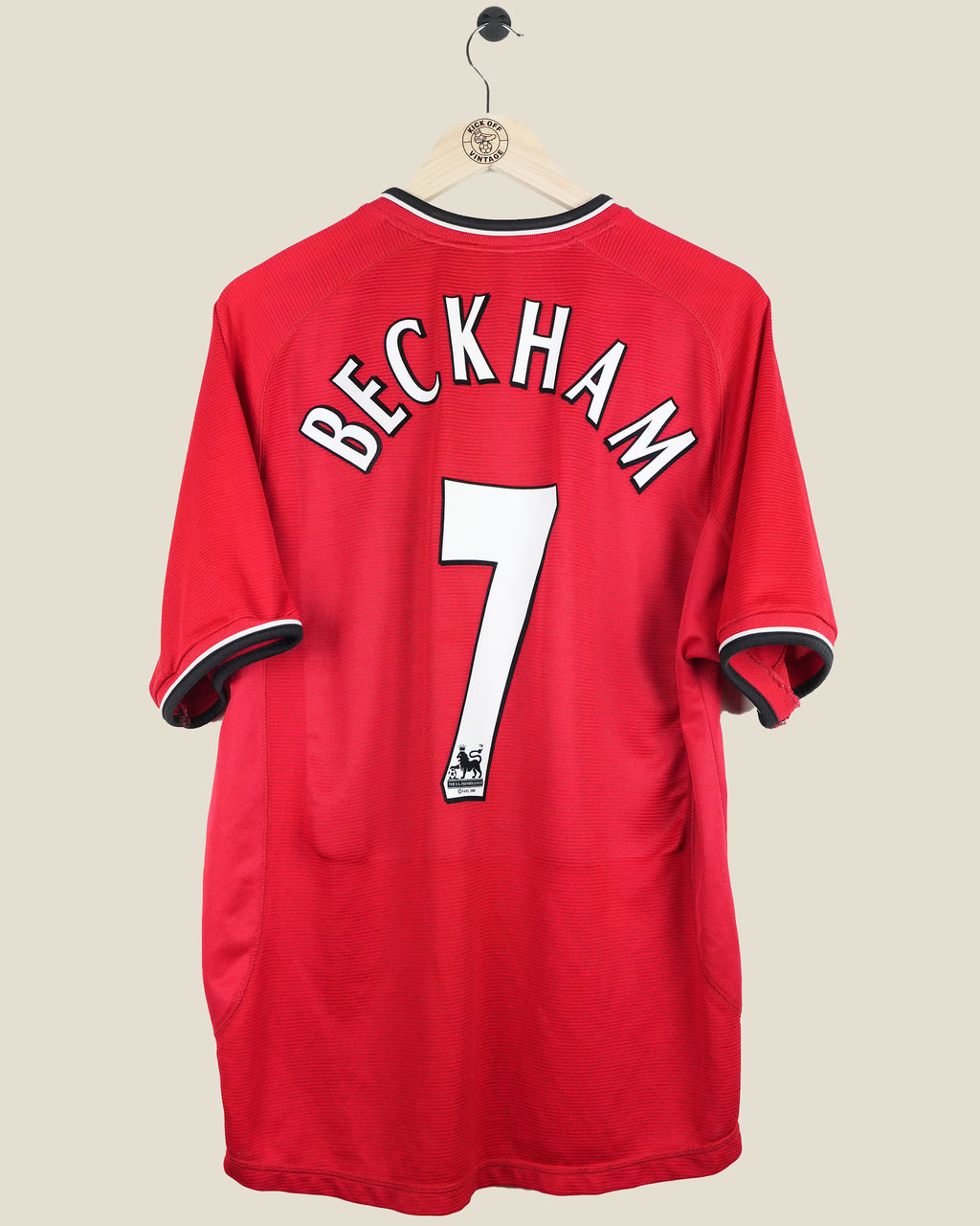 MANCHESTER UNITED 2000/02 BECKHAM HOME SHIRT (M) UMBRO