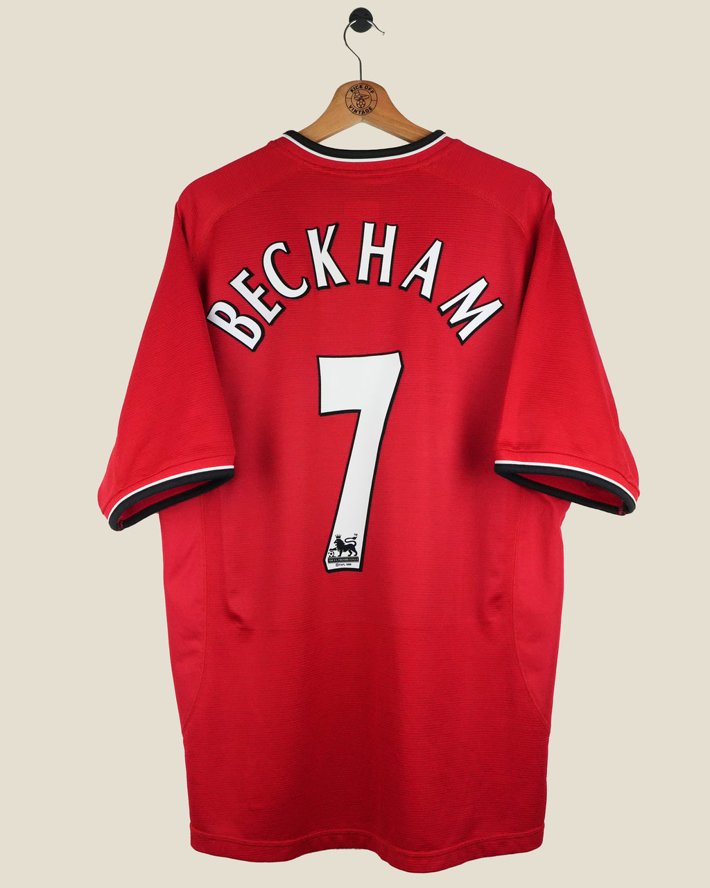 MANCHESTER UNITED 2000/02 BECKHAM HOME SHIRT (XL) UMBRO