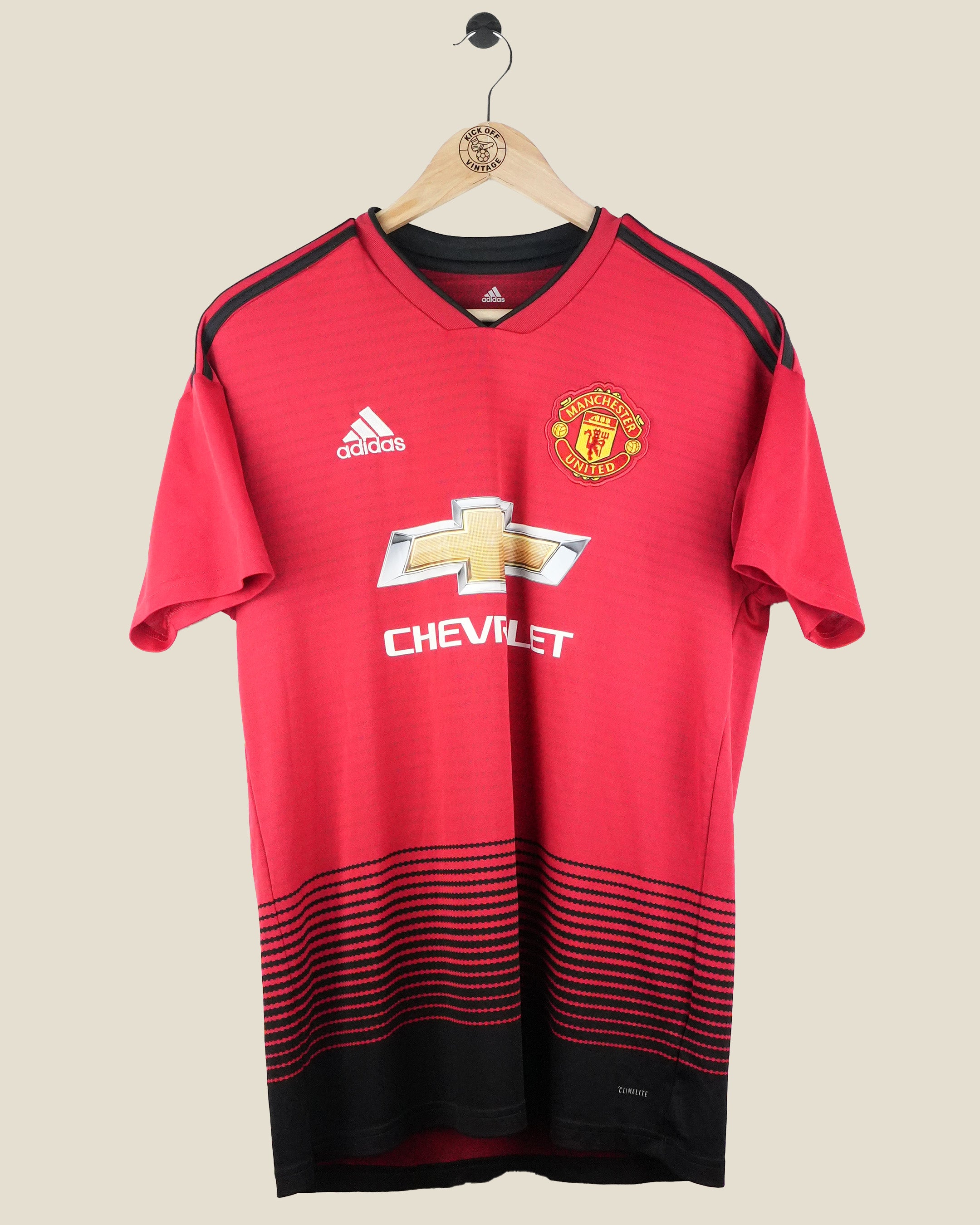 MANCHESTER UNITED 2018/19 HOME SHIRT (M) ADIDAS