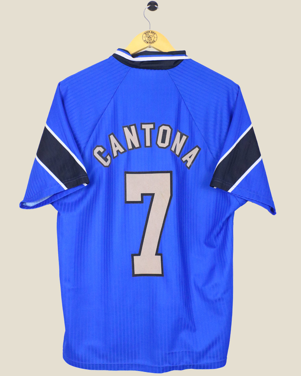 MANCHESTER UNITED 1996/97 CANTONA THIRD SHIRT (L) UMBRO