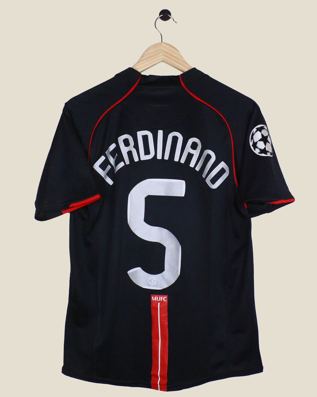 MANCHESTER UNITED 2007/08 FERDINAND #5 UCL AWAY (S) NIKE