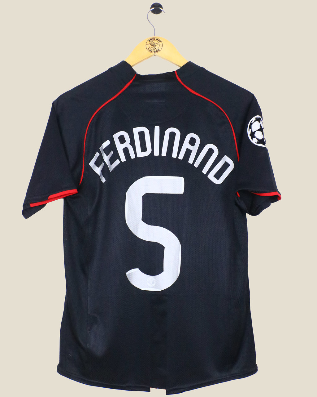 MANCHESTER UNITED 2007/08 FERDINAND #5 UCL AWAY (S) NIKE
