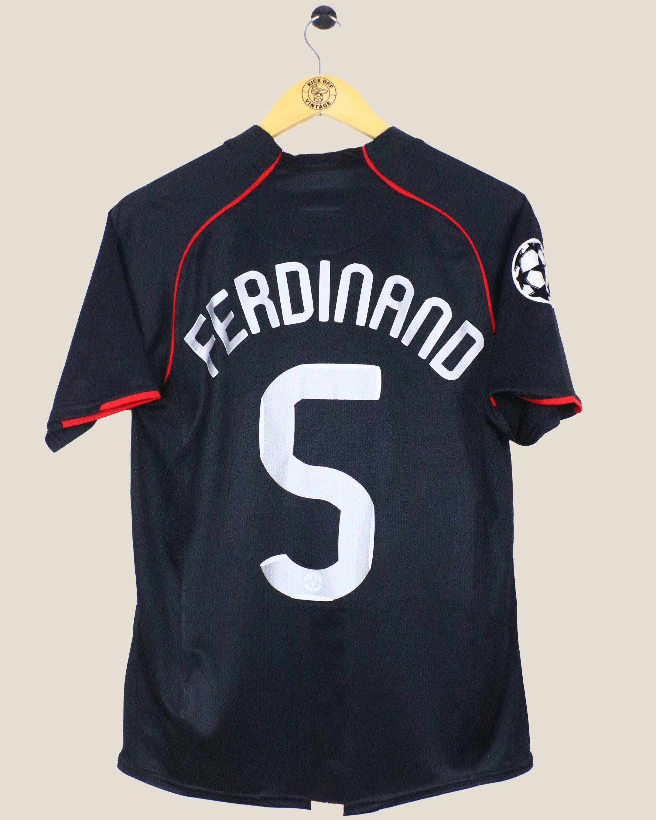 MANCHESTER UNITED 2007/08 FERDINAND #5 UCL AWAY (S) NIKE