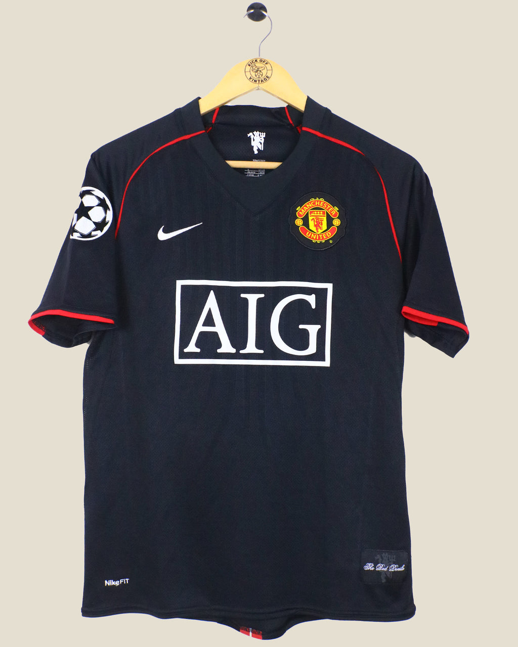 MANCHESTER UNITED 2007/08 FERDINAND #5 UCL AWAY (S) NIKE