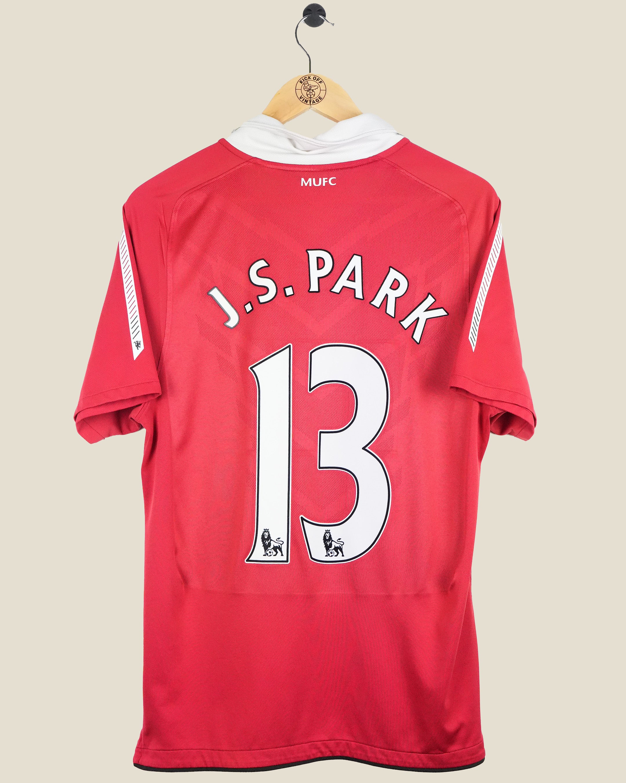 MANCHESTER UNITED 2010/11 J.S. PARK HOME SHIRT (M) NIKE