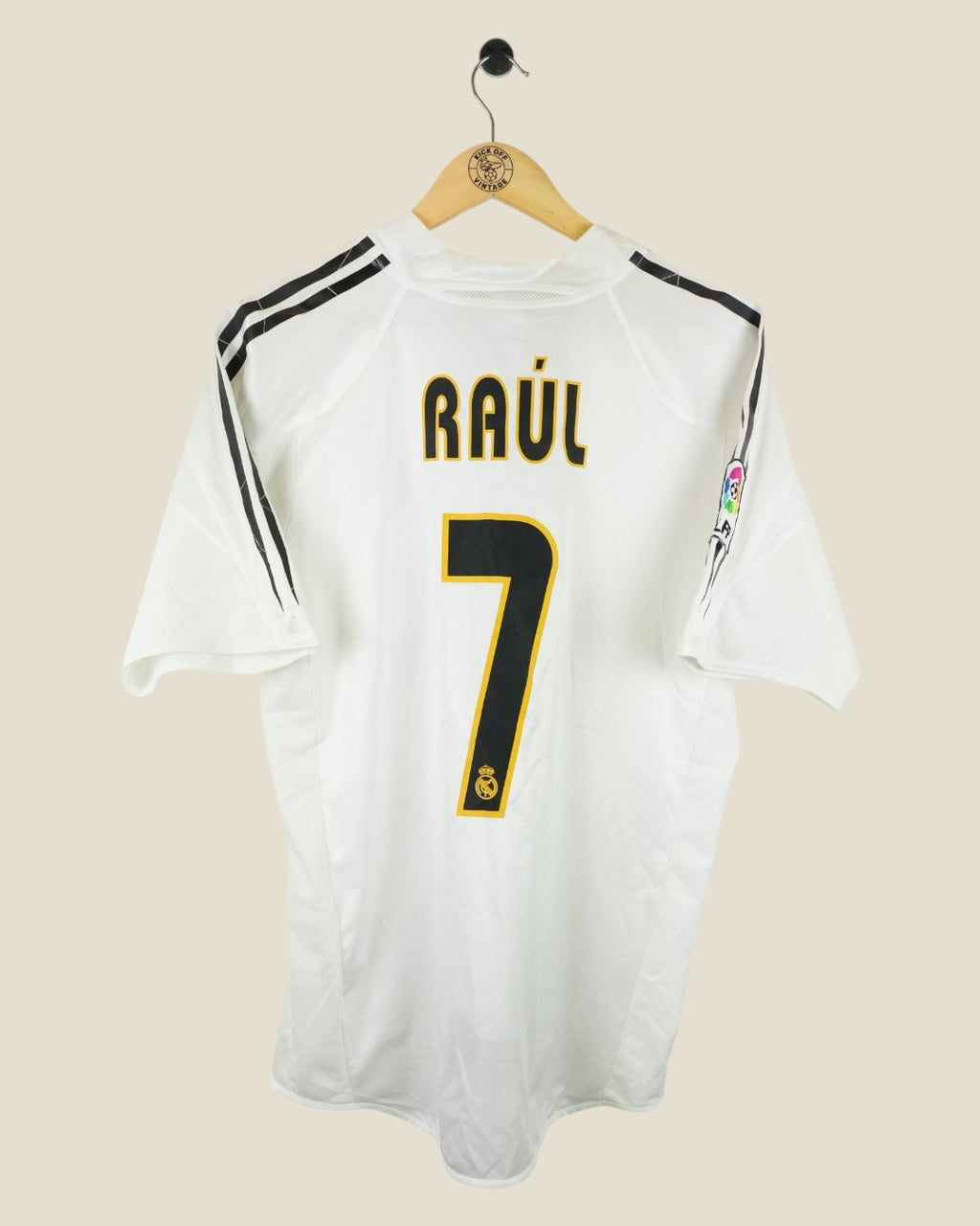 REAL MADRID 2004/05 RAUL HOME SHIRT (M) ADIDAS