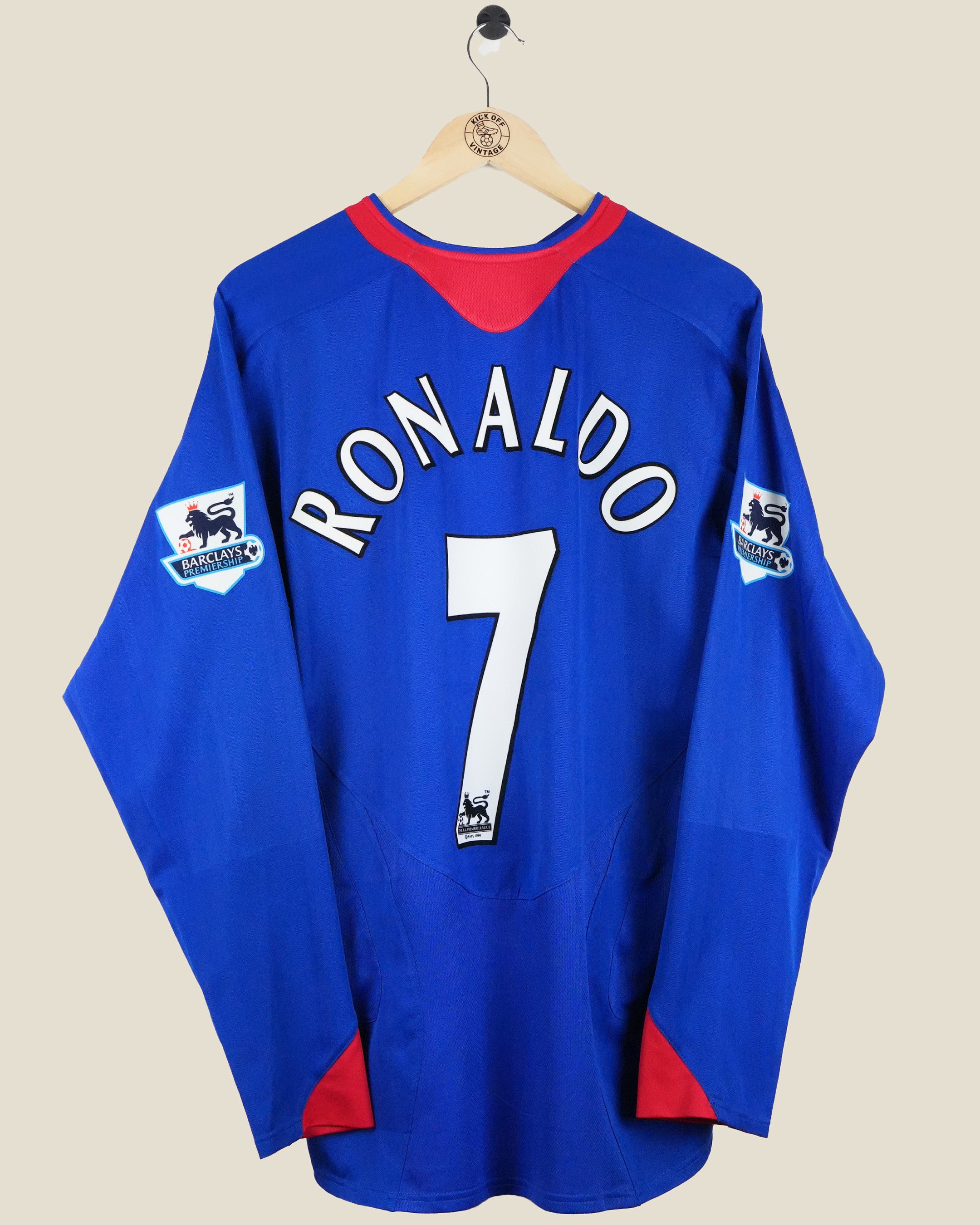 MANCHESTER UNITED 2005/06 RONALDO AWAY SHIRT L/S (L) NIKE