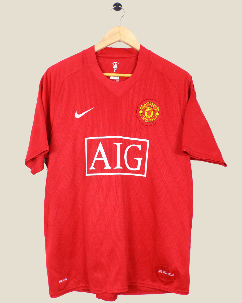 MANCHESTER UNITED 2007/08 RONALDO HOME SHIRT (L) NIKE