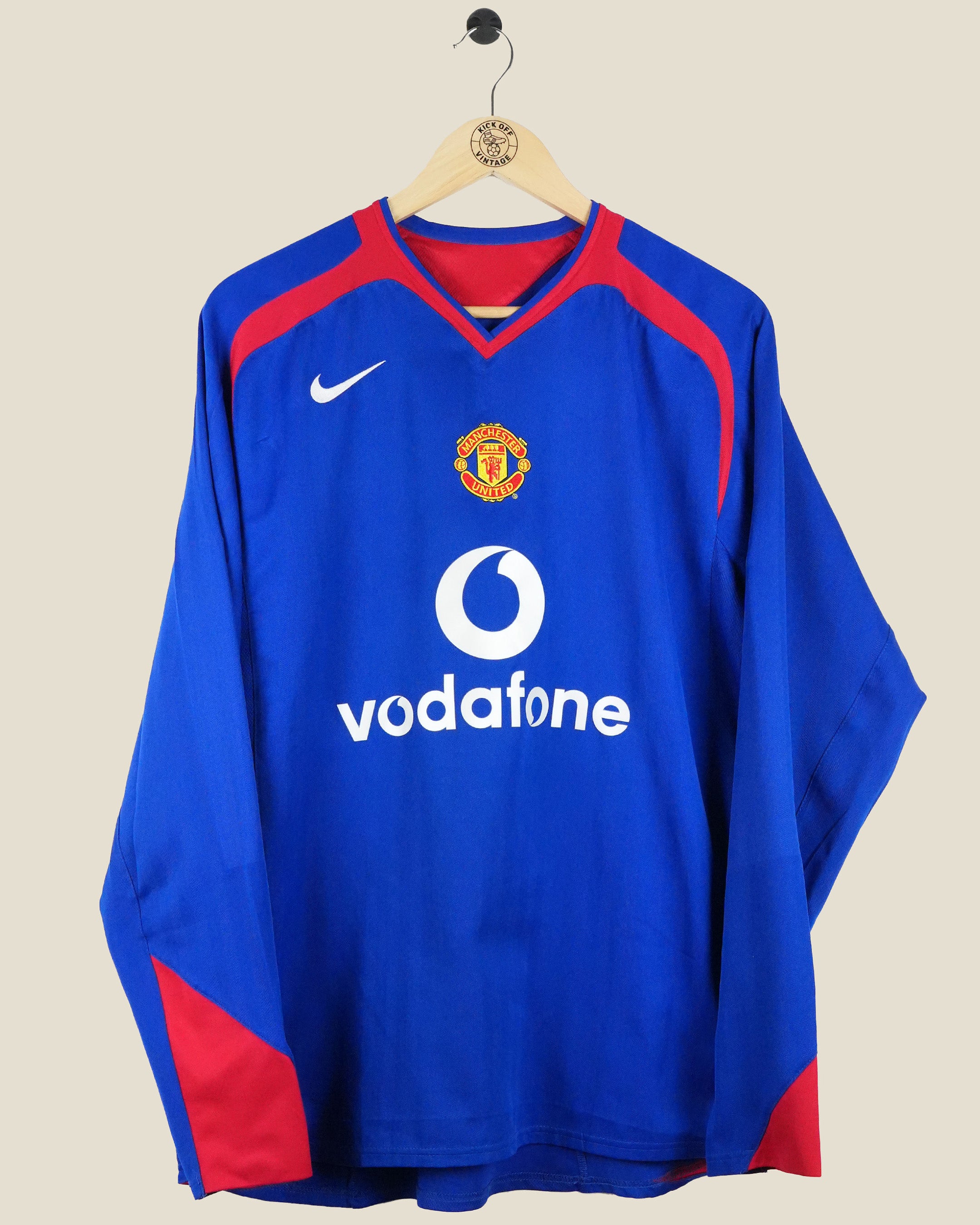 MANCHESTER UNITED 2005/06 RONALDO AWAY SHIRT L/S (L) NIKE