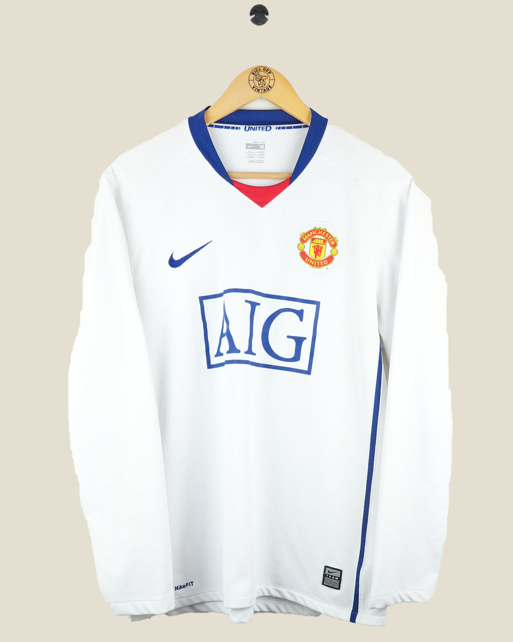 MANCHESTER UNITED 2008/09 RONALDO AWAY L/S SHIRT (M) NIKE